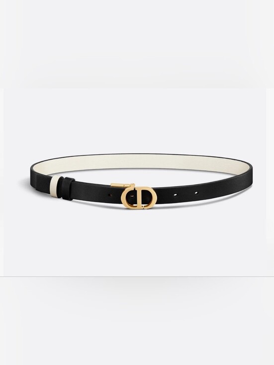 NWT!! Dior Reversible Belt White & Black Montigne Reversible Calf Leather UNISEX main image 11